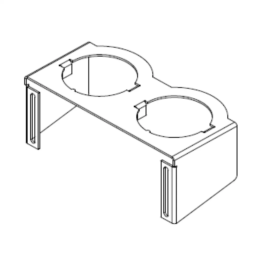 Fixation double BACHMANN PIX HOLDER pour plan de travail et bureau
