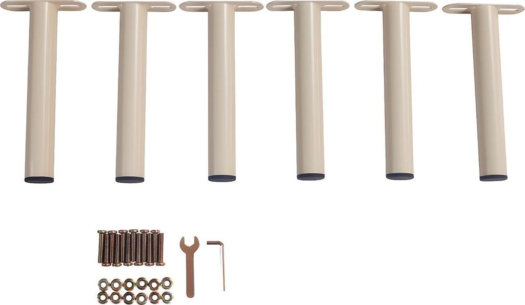 Satz mit 6 runden Lattenrostfüßen - beige Produktbild 