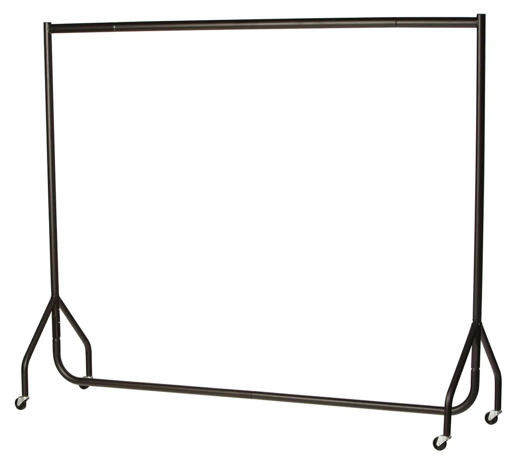 Grand portant vêtements noir 1,8m pour chambre et dressing, 150cm haut