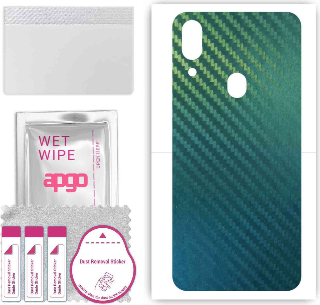 apgo Rückseite Schutzfolie, Skin, kompatibel mit Umidigi A3 Pro, Hinten Displayschutzfolie aus Vinylfolie, kratzfest, einfache Montage - Kohlensto...