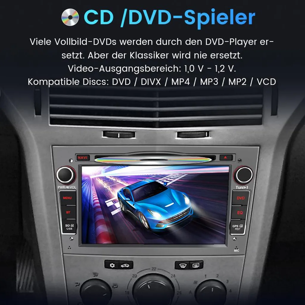 Autoradio tactile 7 pouces avec Bluetooth et commandes au volant pour Opel - 6