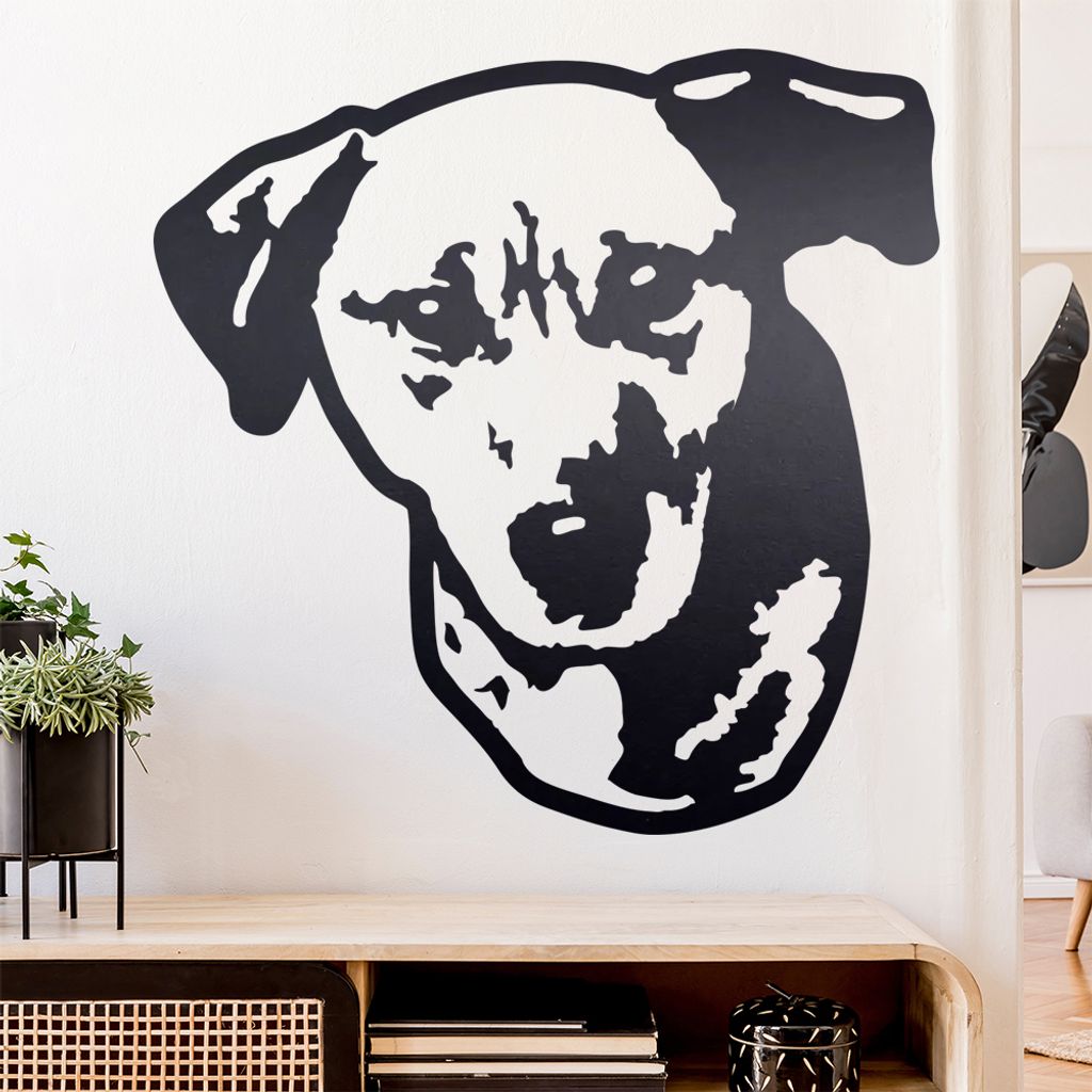 Mutt Hund Wandtattoo Wandaufkleber Wall Sticker - Dekoration, Küche, Wohnzimmer, Schlafzimmer, Badezimmer