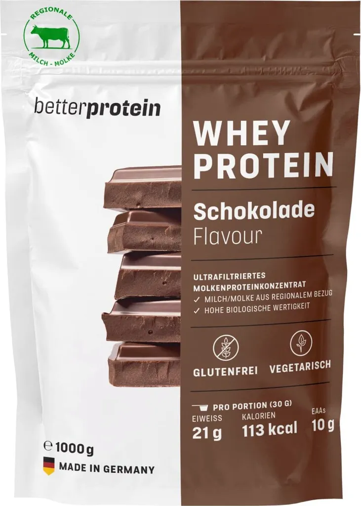 Whey Protein Chocolat 1kg - Idéal pour Construction Musculaire et Diet