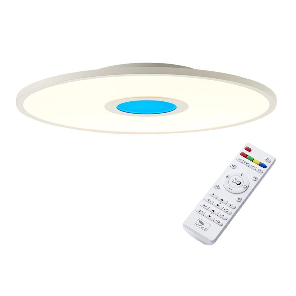 Plafonnier LED Aufbaupanel Odella Blanc Ø45cm 24W 2400lm Image du produit 