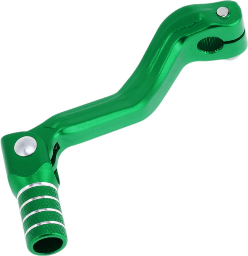 Faltbarer Motorrad-Schalthebel für Kayo T2 Aluminiumlegierung Pedal-Schalthebelarm Grün Silber Ton