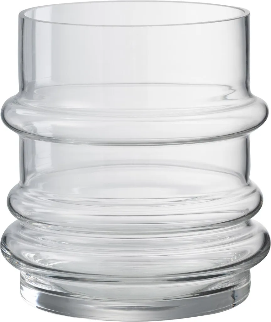 J-Line Vase Bord en Verre Transparent Small - Décoration Design Chic 15cm