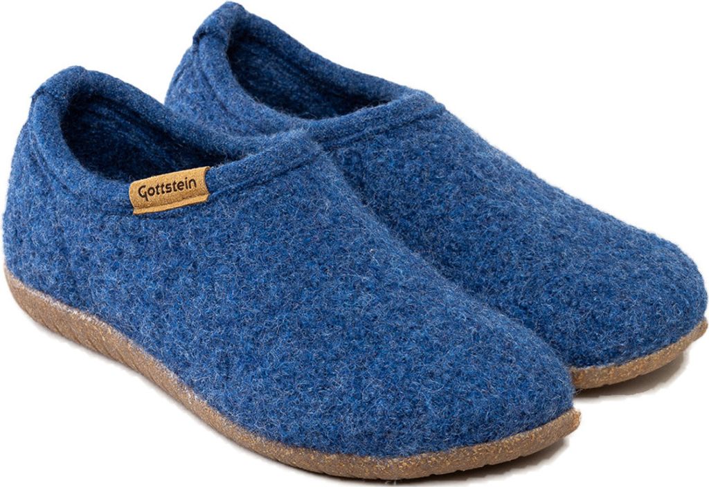 Gottstein Alpine Midcut RU Hausschuh Aus Schafwolle, Wechselbares Kork-Latex Fußbett, Rutschfeste Gummisohle