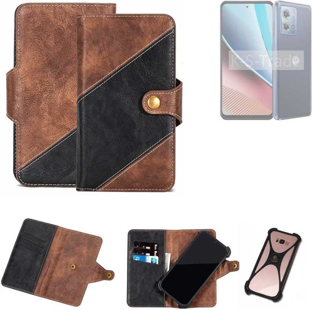 K-S-Trade Handyhülle Schutzhülle Bookstyle Case kompatibel mit Motorola Moto G Stylus (2023) Klapphülle Cover Hülle Schutztasche 1x