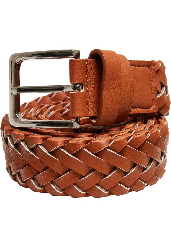 Urban Classics TB5141 | Braided Synthetic Leather Belt S/M bis L/XL - Farbe: lightbrown - Größe: L/XL