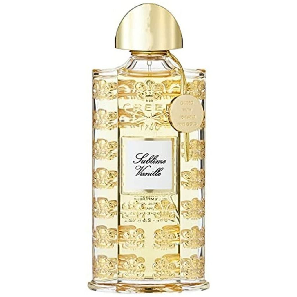 A bottle of Creed Sublime Vanille Eau de Parfum.