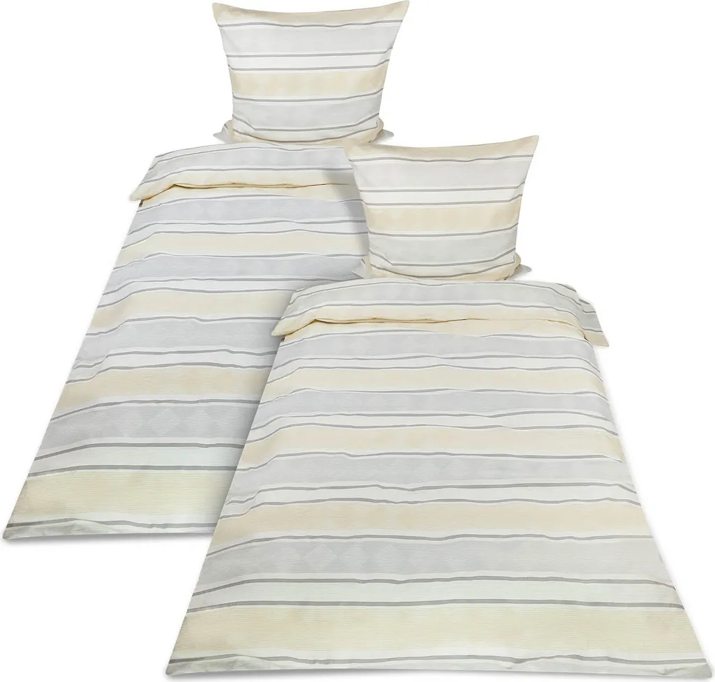 Parure de Lit 4 Pièces en Pur Coton Beige Viola pour un Confort Doux