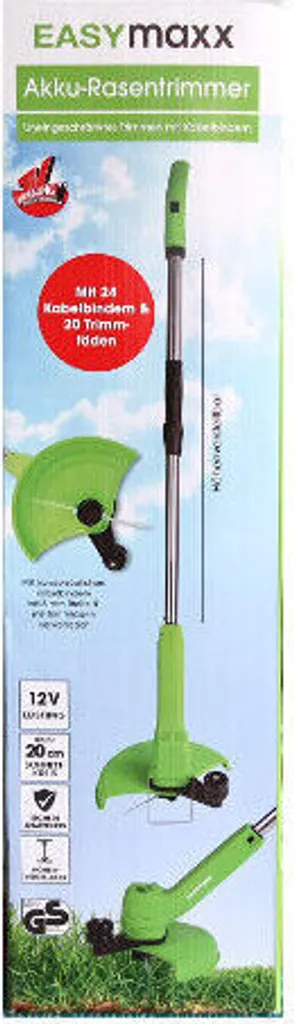 EASYmaxx Coupe-bordures sans fil Vert - Taille-bordure léger à batterie - 15