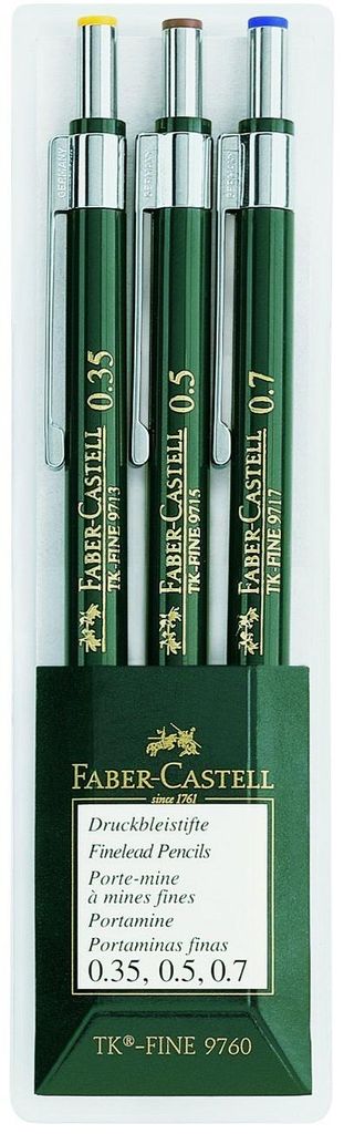 Faber-Castell TK-FINE, Grün, 0,7 mm, 3 Stück(e) Produktbild 