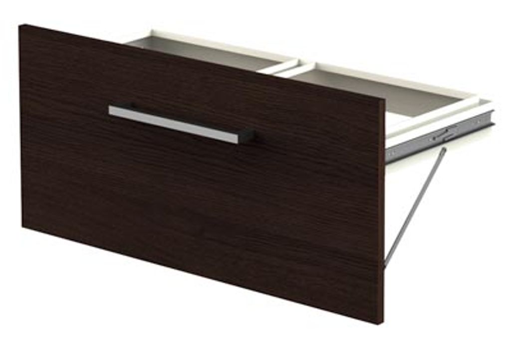 Schubladen-Einbausatz für Hängeregistratur, zweibahnig, BxH 760x380 mm, wenge