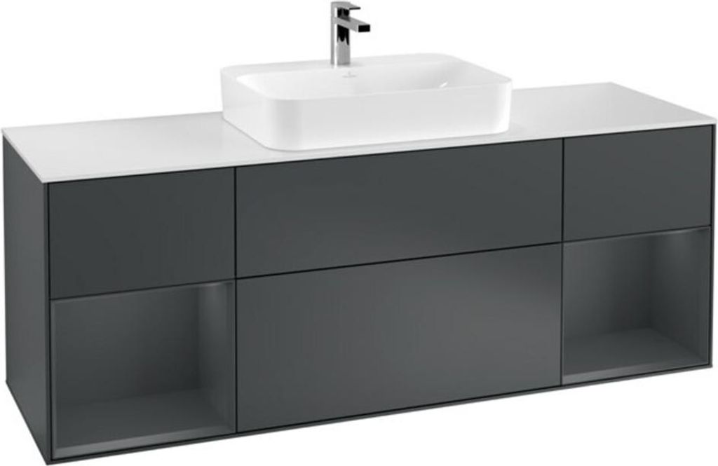 V&B Waschtischunterschrank Finion 160x60, Pl w m, Rg md m La, md bl. m Lac
