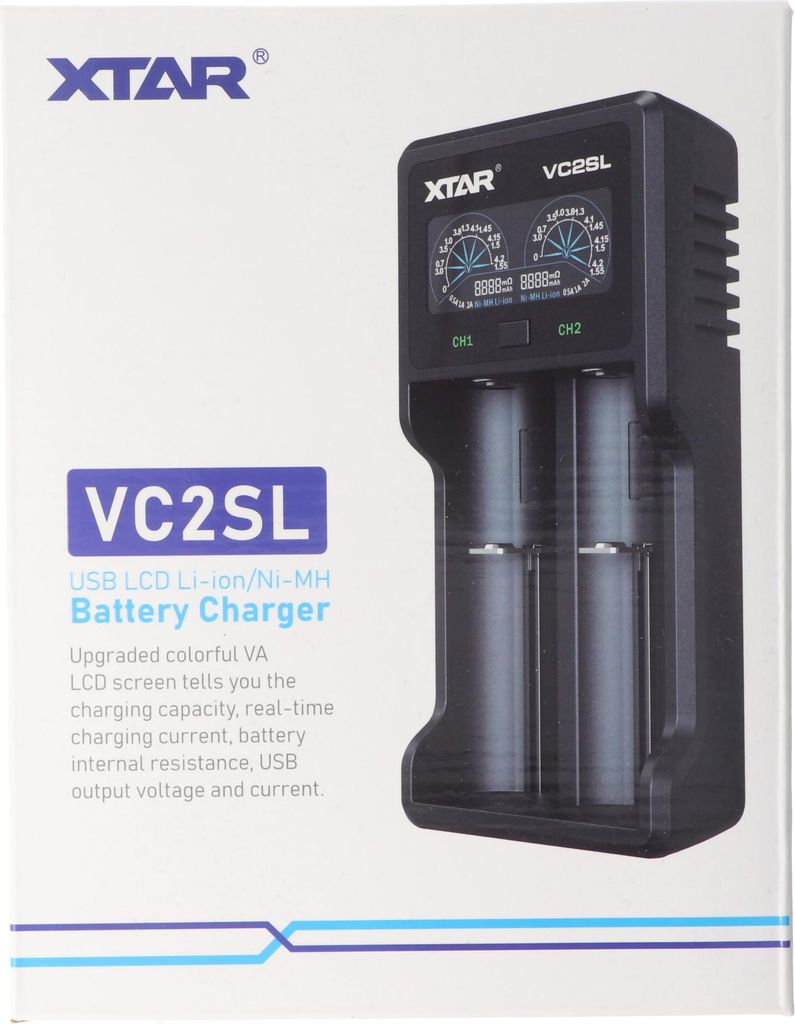 Xtar VC2SL Schnell-Ladegerät für Li-ion 3,6V bis 3,7V und Produktbild 
