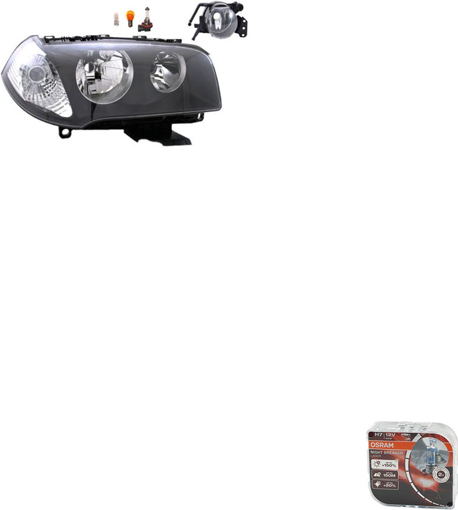 Johns, Scheinwerfer + Osram Night Breaker Laser passend für BMW X3 E83 01/04-08/06Re. 63126923856 63123418412 3418412 6923856 63176920704 63176910792