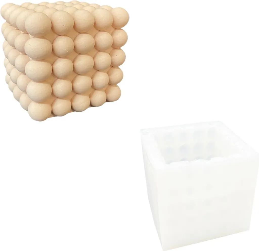 Stampo Professionale Silicone per Jesmonite 9x9 - Texture Bolle 3D