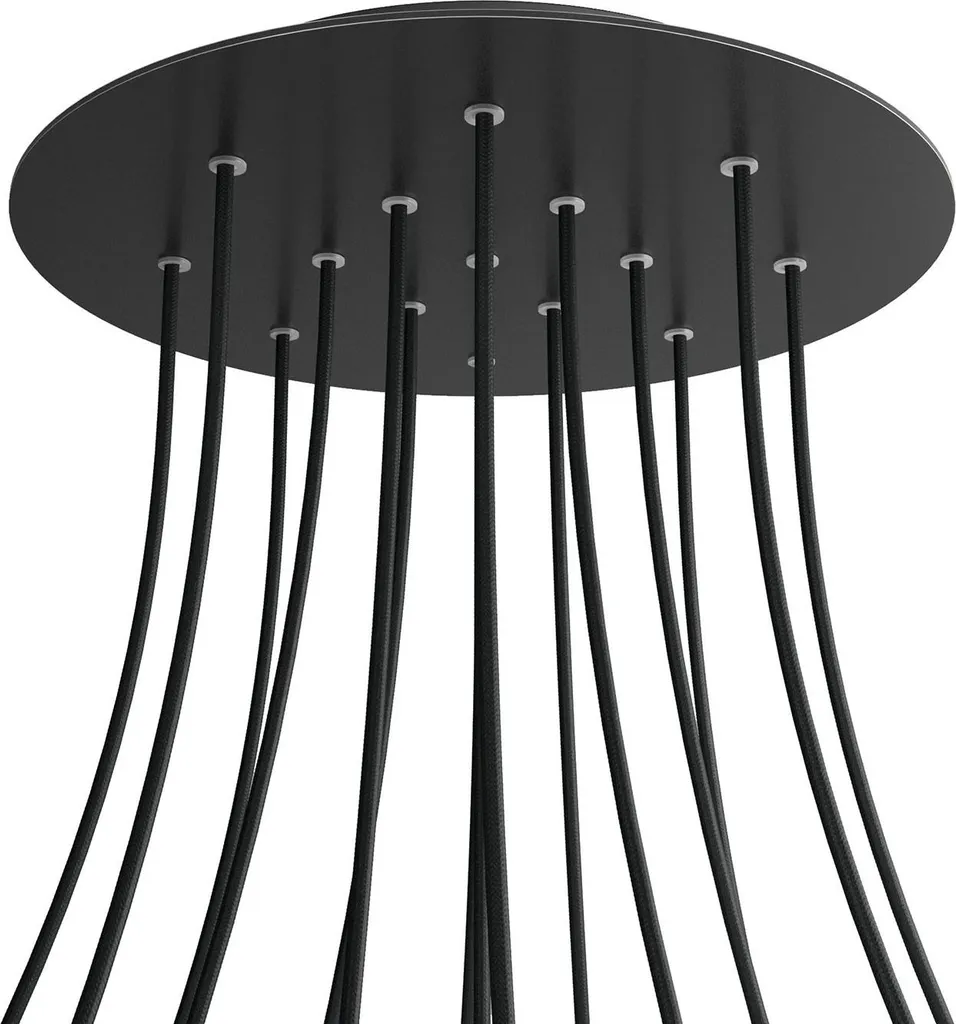 Rosace Plafond pour Luminaire Cascade 15 Câbles XXL Rose-One Ronde 40cm