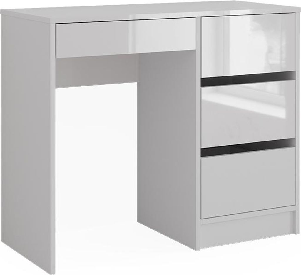 Schreibtisch Vicco Sherry Weiß Hochglanz 90 x 40 cm mit Produktbild 