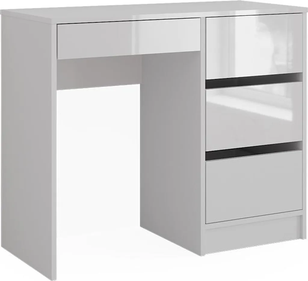 Bureau gain de place blanc brillant pour chambre et petits studios