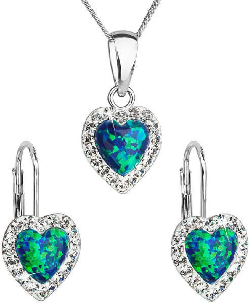Bijoux cœur argent et cristaux Preciosa 39161.1 à l'éclat scintillant