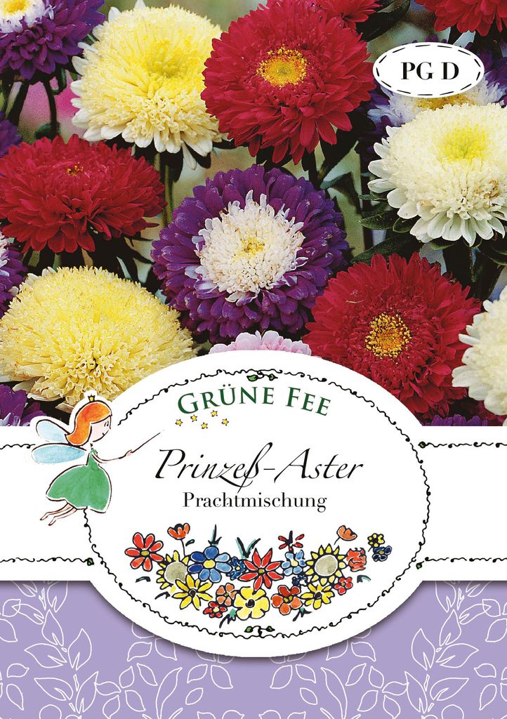 Grüne Fee - Prinzeß-Aster Prachtmischung Samen - 13145