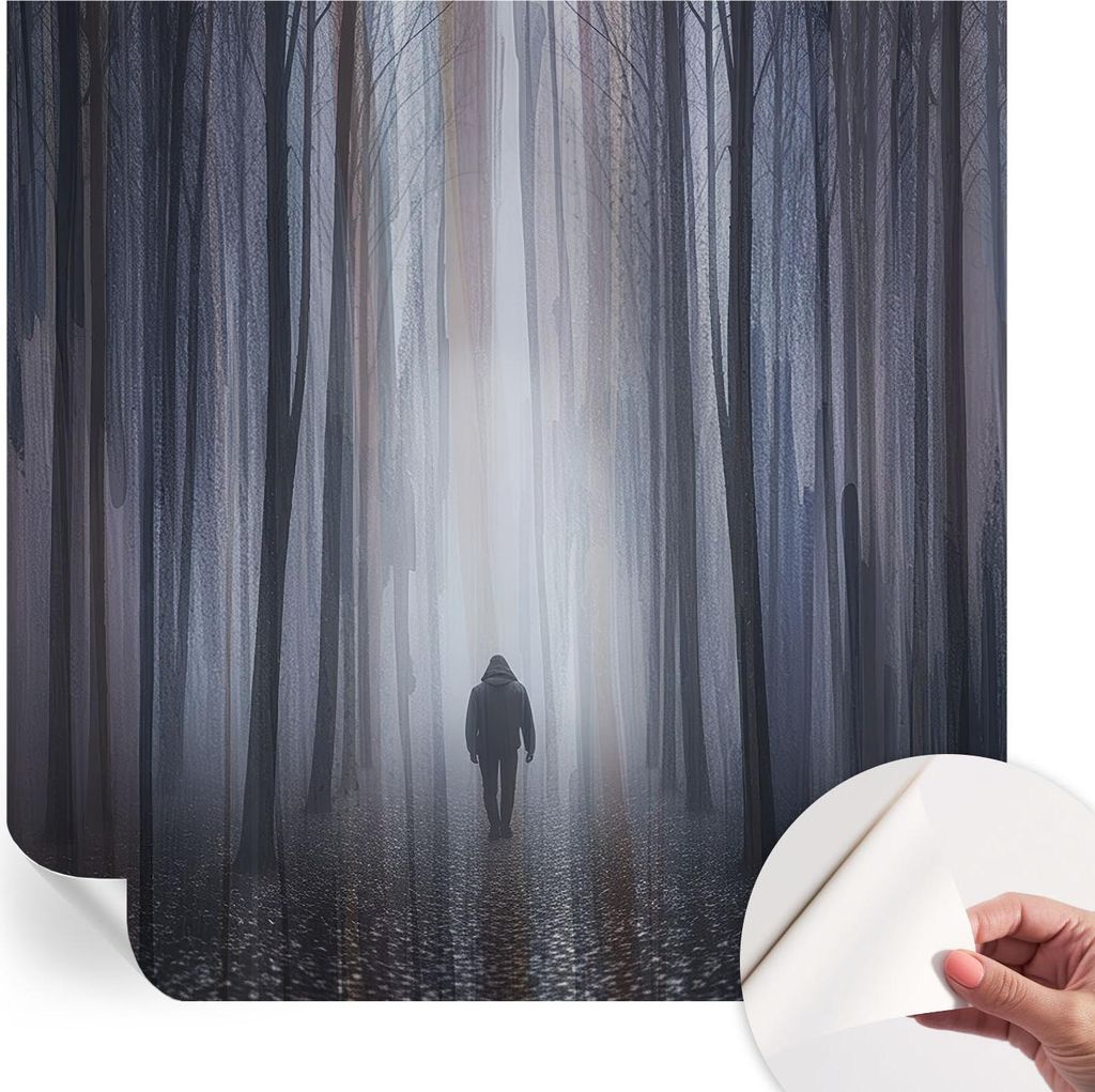 Selbstklebende Wandtapete - Dekorative Tapete für Wohnzimmer - Klebefolie für Wandbilder - Tapetenfolie für Wanddekoration - 250x250 cm - Stille...