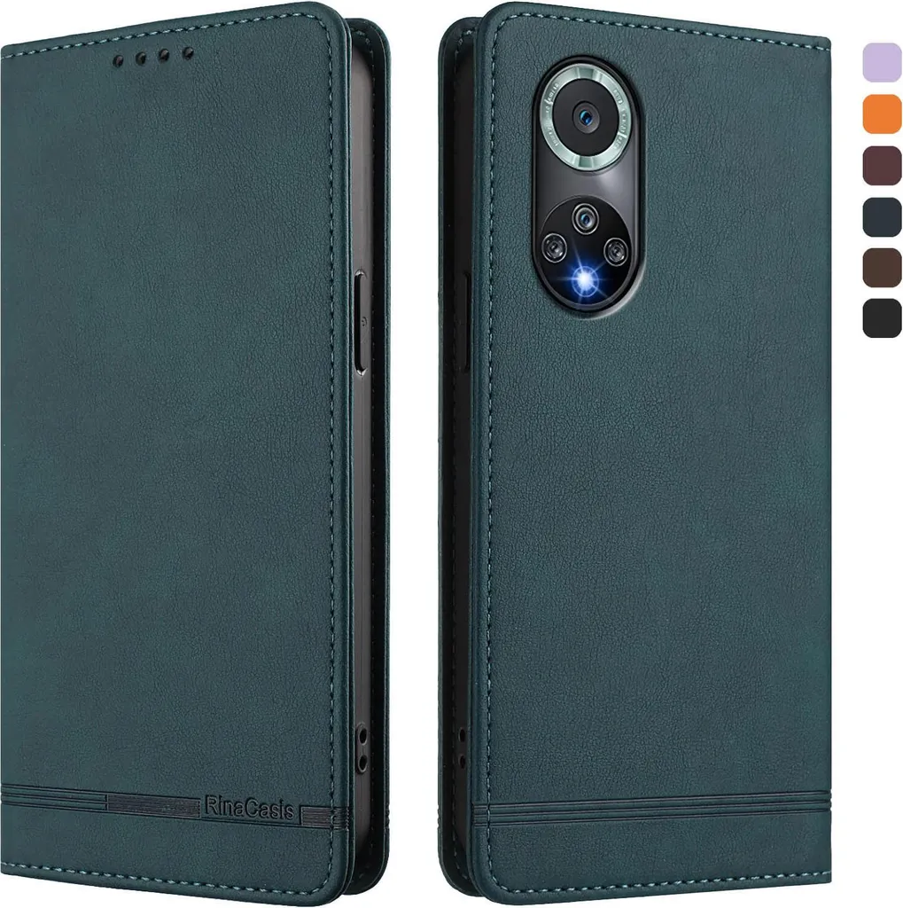 Custodia per Huawei Nova 9 Pro /Honor 50 Pro, custodia retro in Finto cuoio con supporto e slot per carte Verde