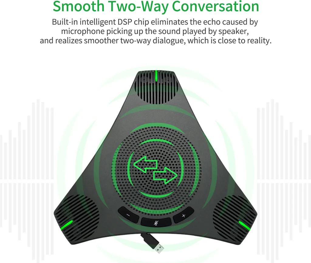 Microphone de conférence USB omnidirectionnel avec touche Mute intégrée - 7