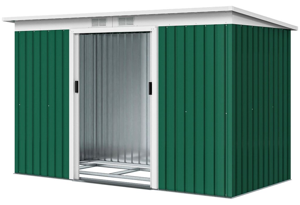 Abri de jardin Outsunny avec porte coulissante, en acier, Image du produit 