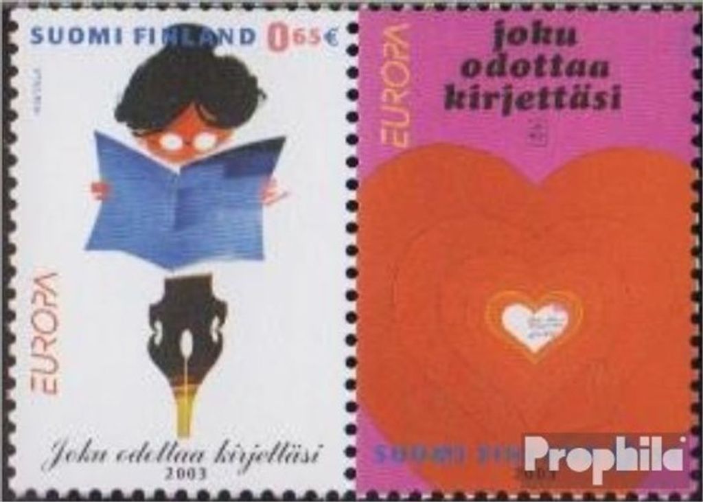 Briefmarken Finnland 2003 Mi 1655-1656 Paar (kompl.Ausg.) postfrisch Europa