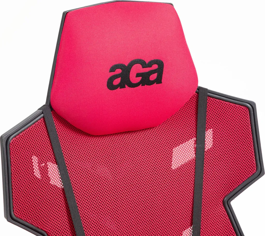 Siège Gaming Rouge Aga pour Setup PC, Dossier Réglable et Ergonomique - 3
