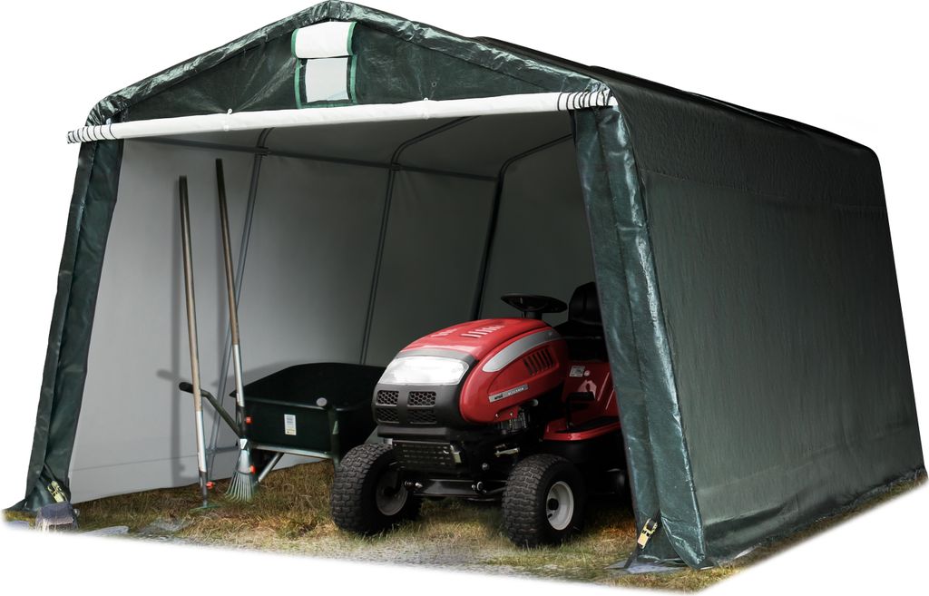 TOOLPORT Tendone Garage 3,3 x 4,7 m Verde, Costruzione Immagine del prodotto 