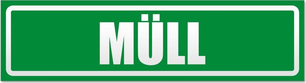 Müll invertiert Magnetschild Schild magnetisch