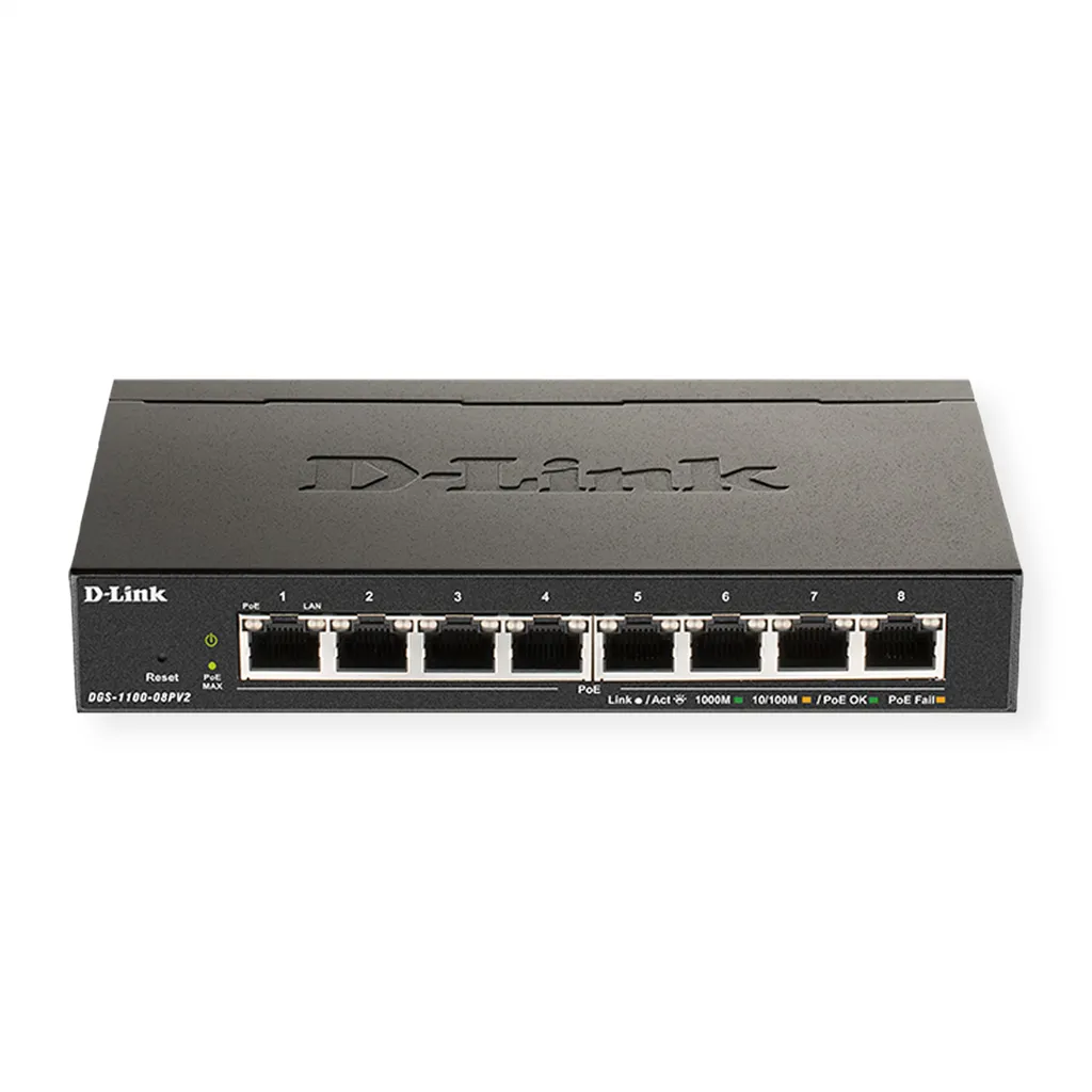 Switch Gigabit PoE D-Link DGS-1100-08PV2 per Smart Home e IP Cam