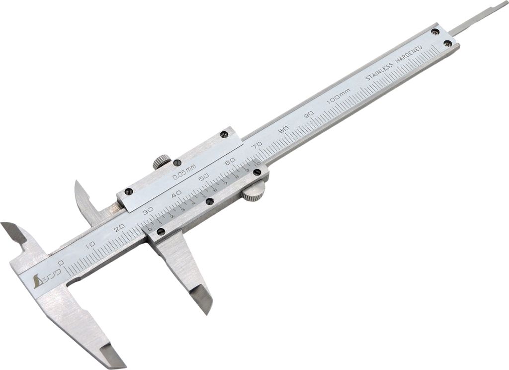 Shinwa 19894 Messschieber, Japan, Schieblehre 100mm, 0,05mm Genauigkeit