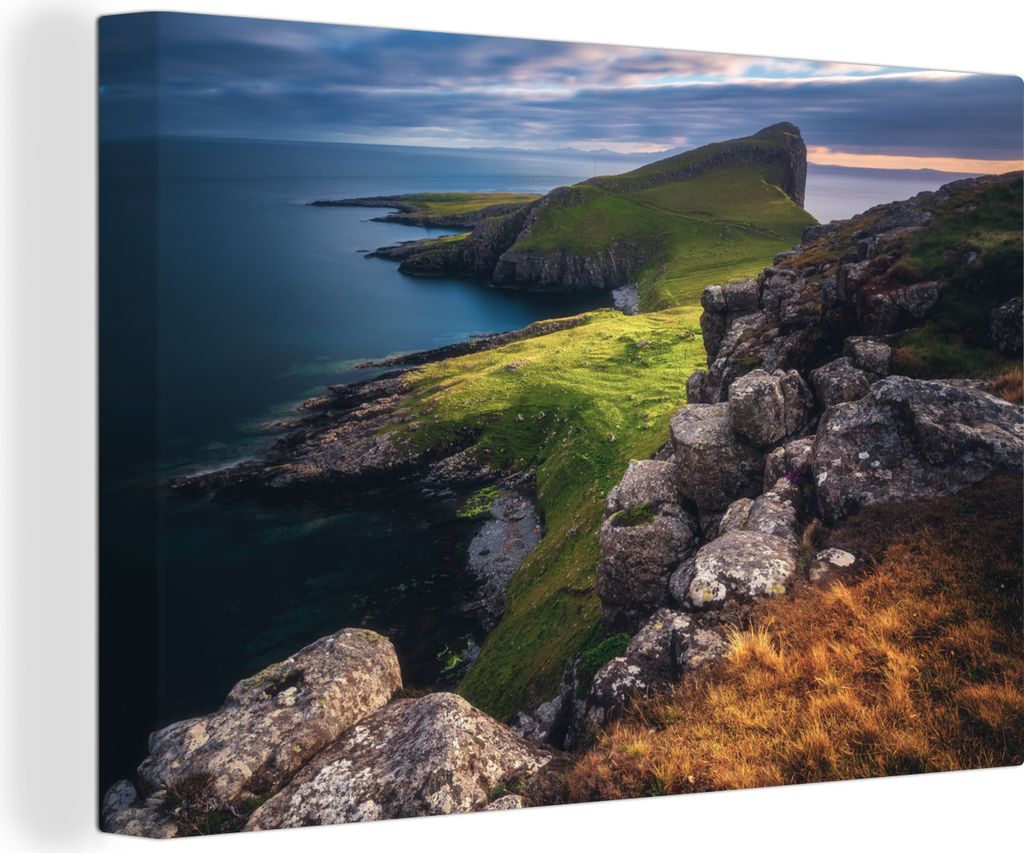 OneMillionCanvasses - Leinwandbilder - 140x90 cm, Neist Point in Schottland, Wandbilder Kunstdruck Wanddekoration