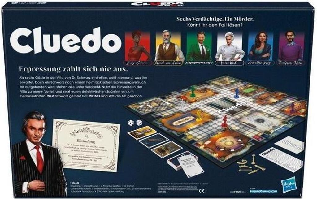 Hasbro Cluedo Classic REFRESH Brettspiel Produktbild 9