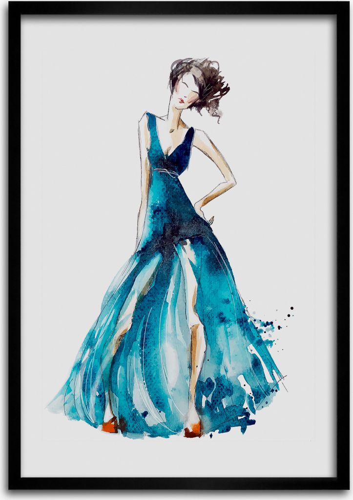 Bild - Bilderrahmen - 50 cm x 70 cm - MDF - Rahmen - Wandkunst Mode-Illustration