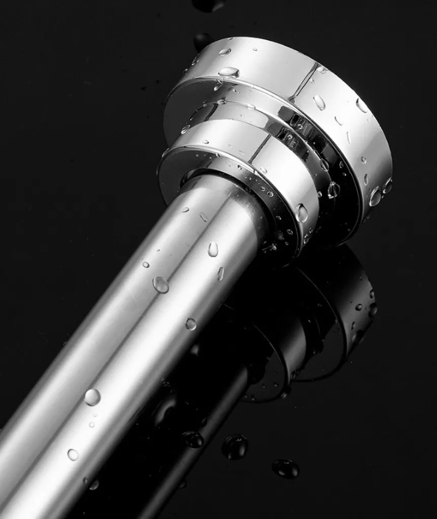 Barre de douche extensible en inox 55 à 85 cm fixation par pression - 11