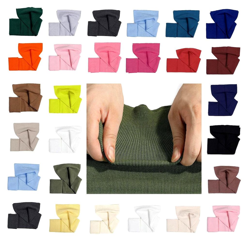 Gerippter Elasthan-Bund, Rippenstreifen Stretch 2 x 2 Stoffmaterial, hohe Erholungsresistenz. Verwendung für Kleidungsmanschetten, Kragen und Leis...