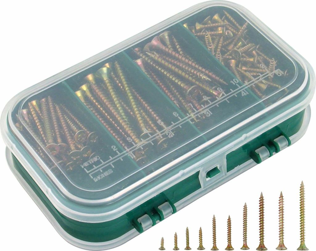 Extol Craft Holzschrauben 9 Abmessungen, Set 310 Stück, 1440