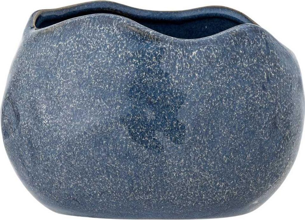 Bloomingville Blumentopf PENNIE Blau Keramik 16x13 cm Übertopf