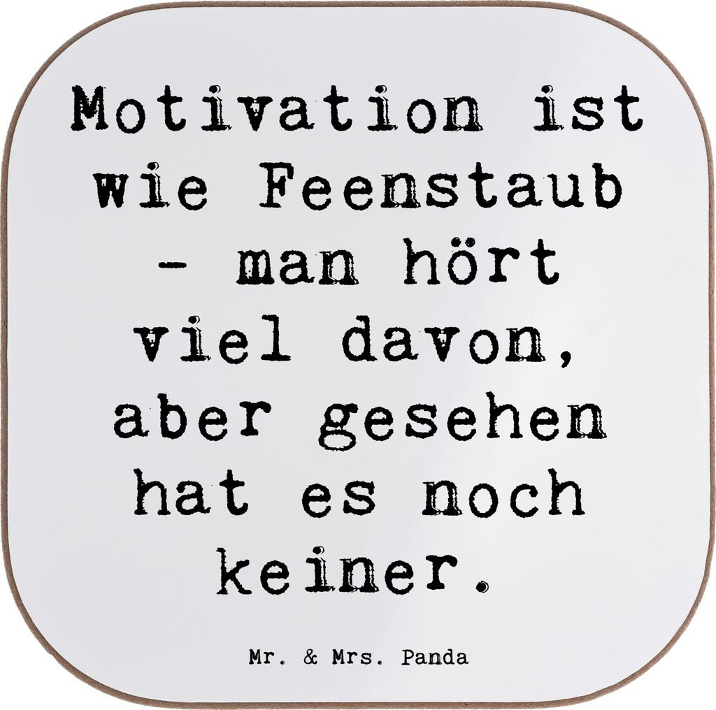 Mr. & Mrs. Panda Tassen Untersetzer Spruch Magische Motivation - Weiß - Geschenk, Kraft, bieruntersetzer, Funke, finden, Holzuntersetzer, Gefühle...