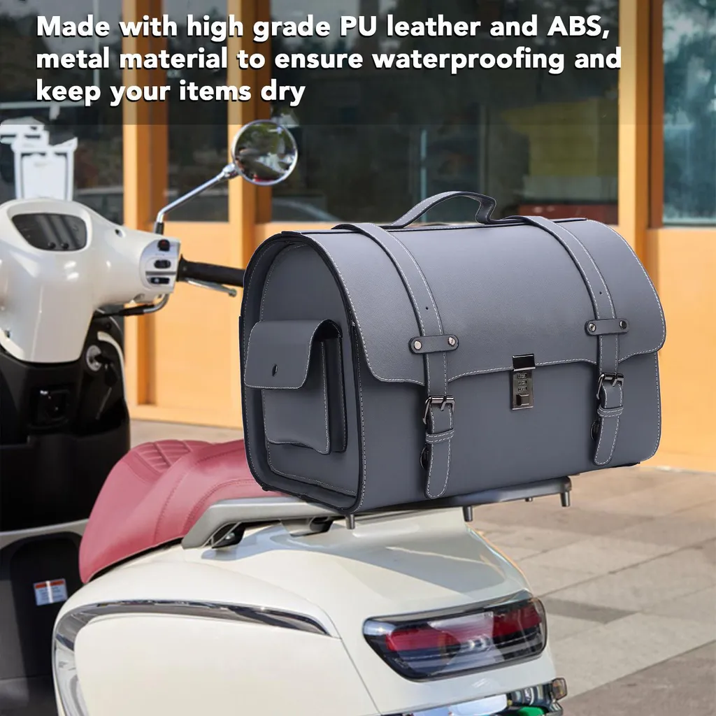 Sac de selle moto grande capacité 29,5L étanche avec code de sûreté - 5