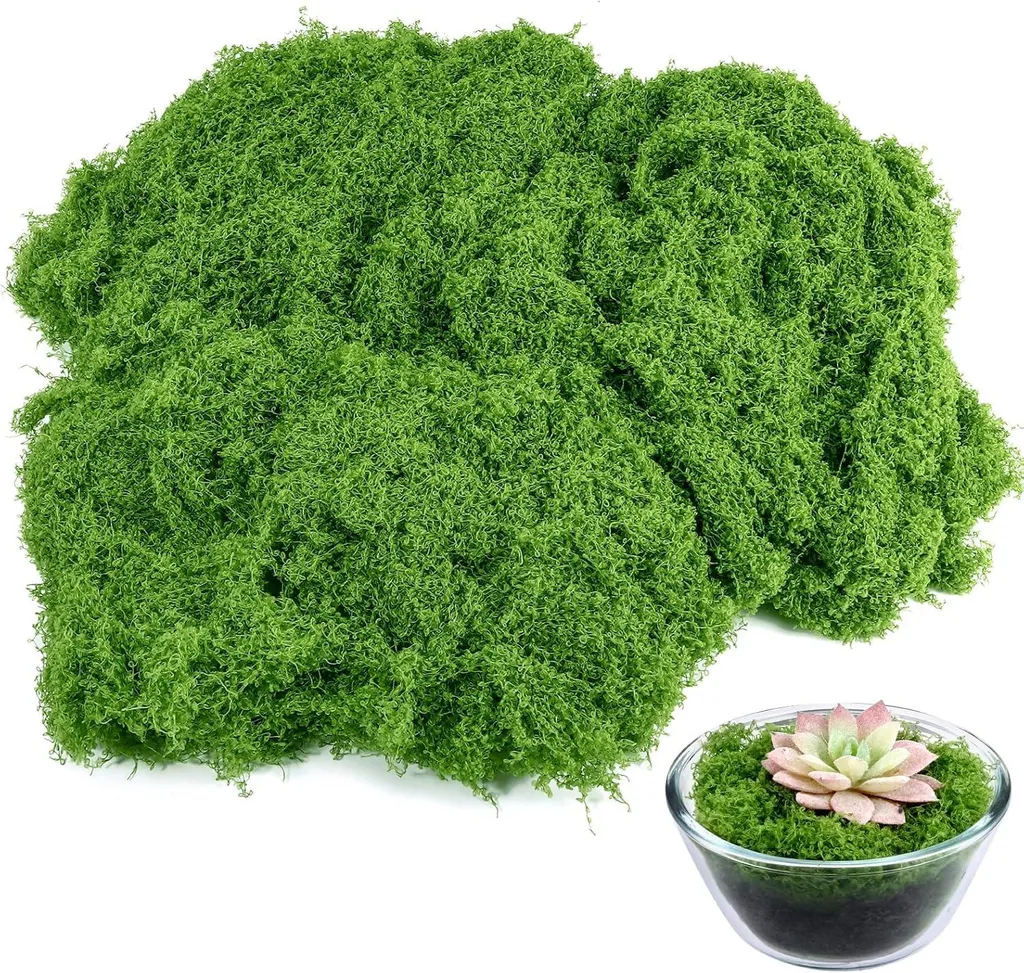Mousse artificielle murale et crèche 150g, fini vert clair sans pose
