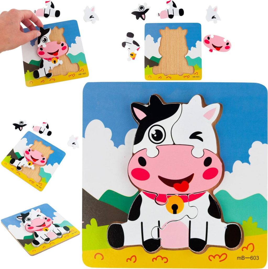 Holzpuzzle Pädagogische Fudge-Blöcke