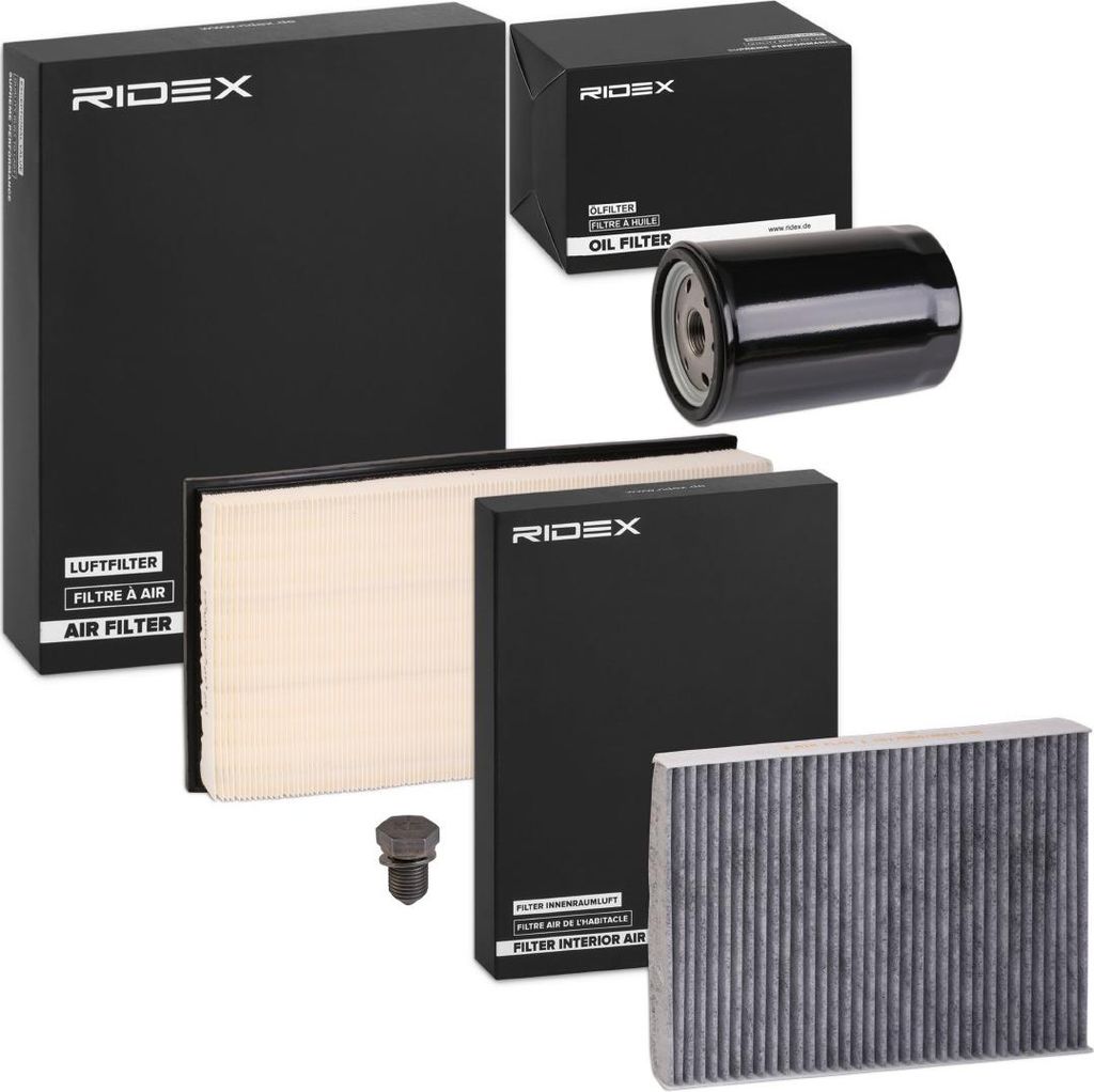 RIDEX Filterset Inspektionspaket Filtersatz für VW Golf IV Schrägheck (1J1) Golf IV Variant (1J5) Bora Limousine (1J2) Bora Variant (1J6) für AUDI