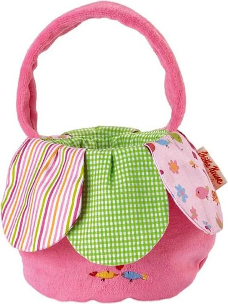 Petit sac de courses enfant à fleurs multicolores style cabas rigide